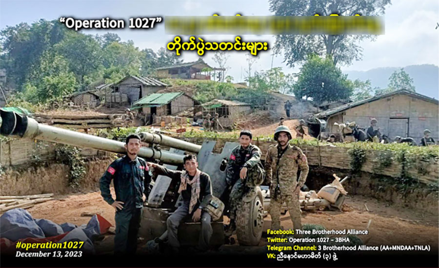 Members of the Three Brotherhood Alliance are seen during ‘Operation 1027’.